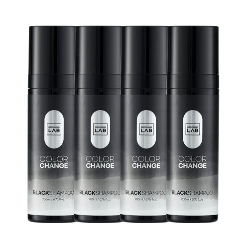 Натуральный шампунь для окрашивания волос Color Change Black, 200 мл, 4 шт.