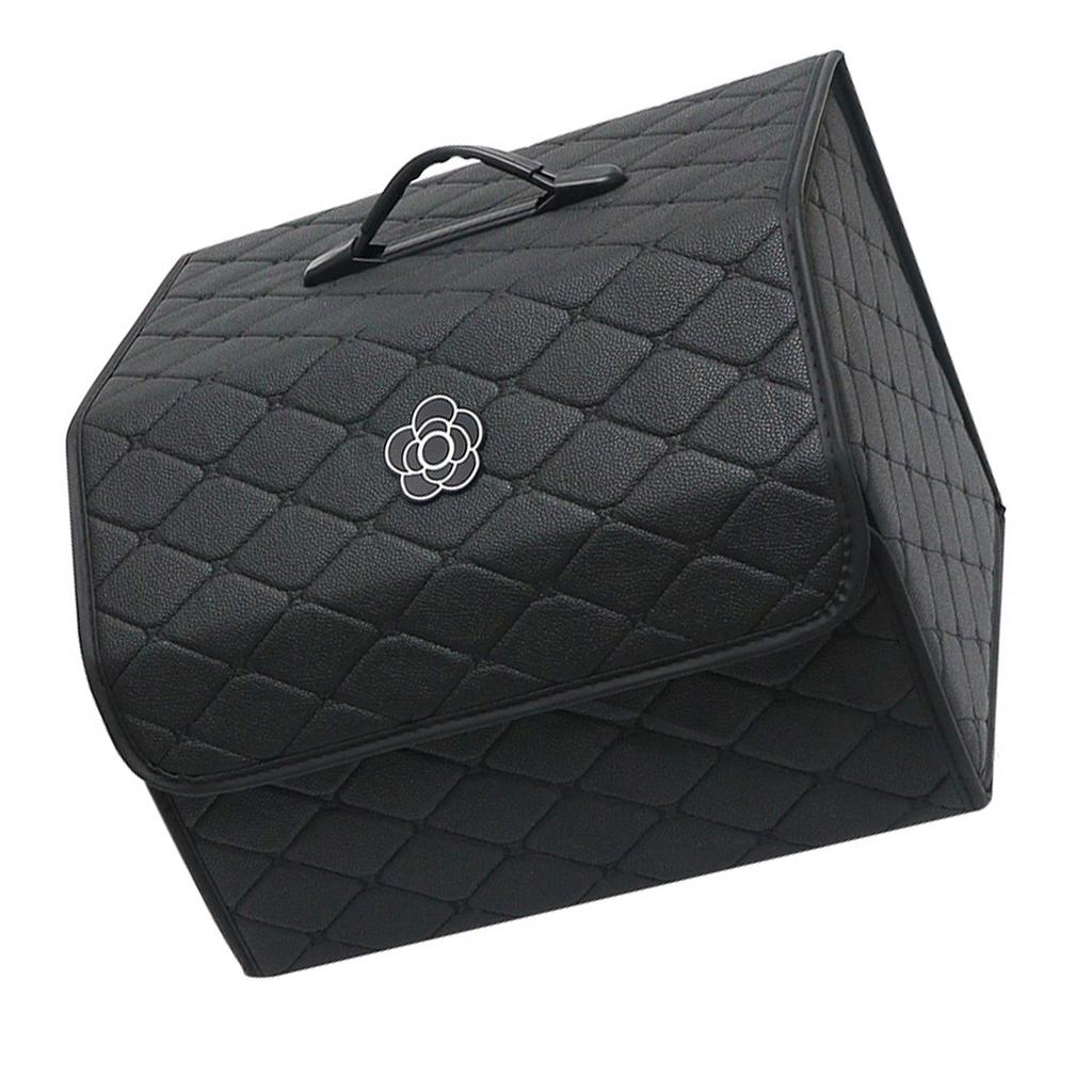 Органайзер для хранения в багажнике автомобиля, многоцелевой, из искусственной кожи, с большой вместимостью, переносной ящик для хранения в багажнике