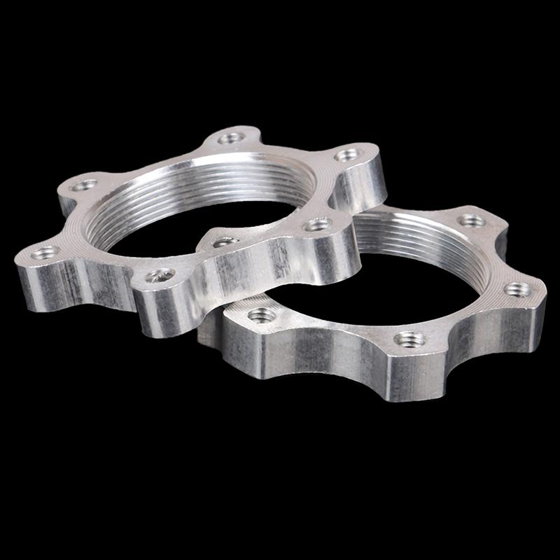 2Pcs Bicycle Bike Freewheel Threaded Hubs Disk Disc Brake Rotor Flange Adapter
