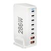 Многопортовая зарядная станция с выходной мощностью 286 Вт, 6 USB C и 2 USB-слота, настольный держатель-подставка для зарядки планшетов и телефонов