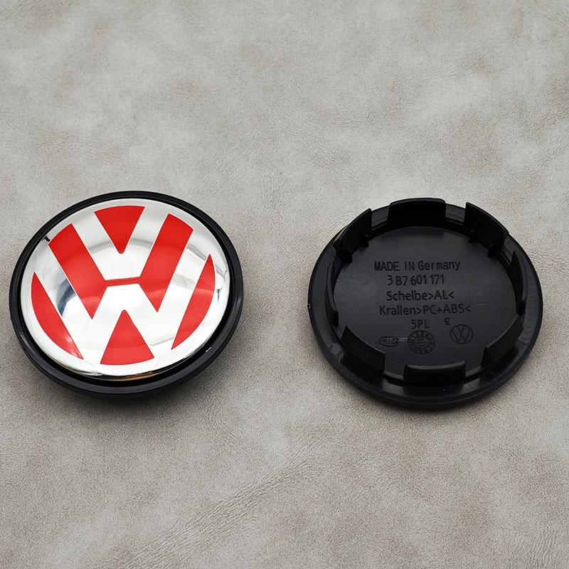 2026 Горячие Для VOLKSWAGEN VW 4 шт. 65 мм Красные Синие Центральные Колпачки Колес Автомобиля Для Volkswagen VW R GTI Golf 6 Passat CC Magotan Touran Tigu