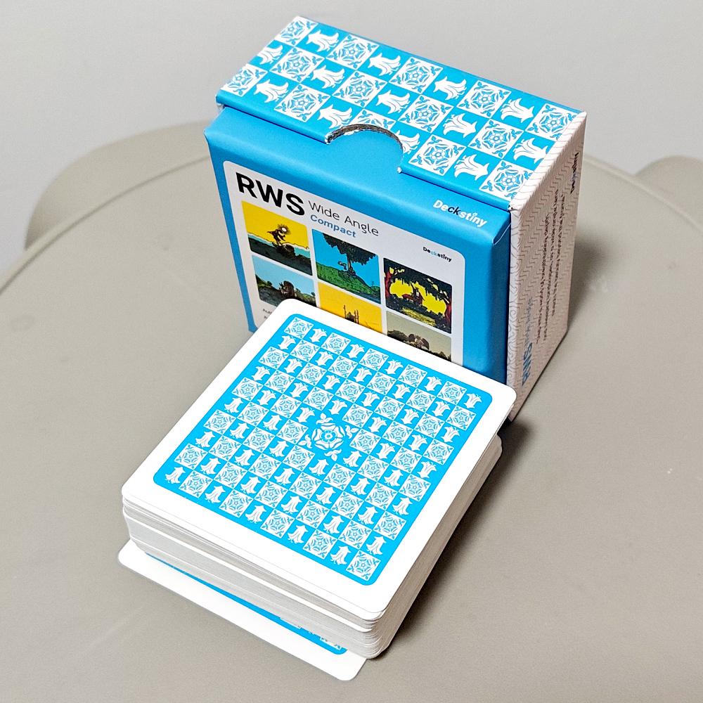 RWS Wide Angle Tarot - Compact Edition 78 Pcs Cards + 2 Specials Frame Cards 7*7cm Double-embossed in Two-piece Rigid Box