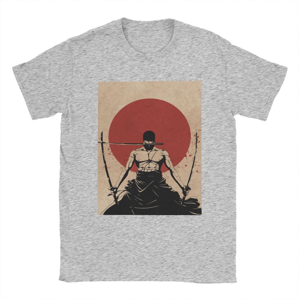 Мужская футболка Roronoa Zoro из серии One Piece, 100% хлопок, смешная футболка, с круглым вырезом, футболка с принтом аниме, короткий рукав, летние топы
