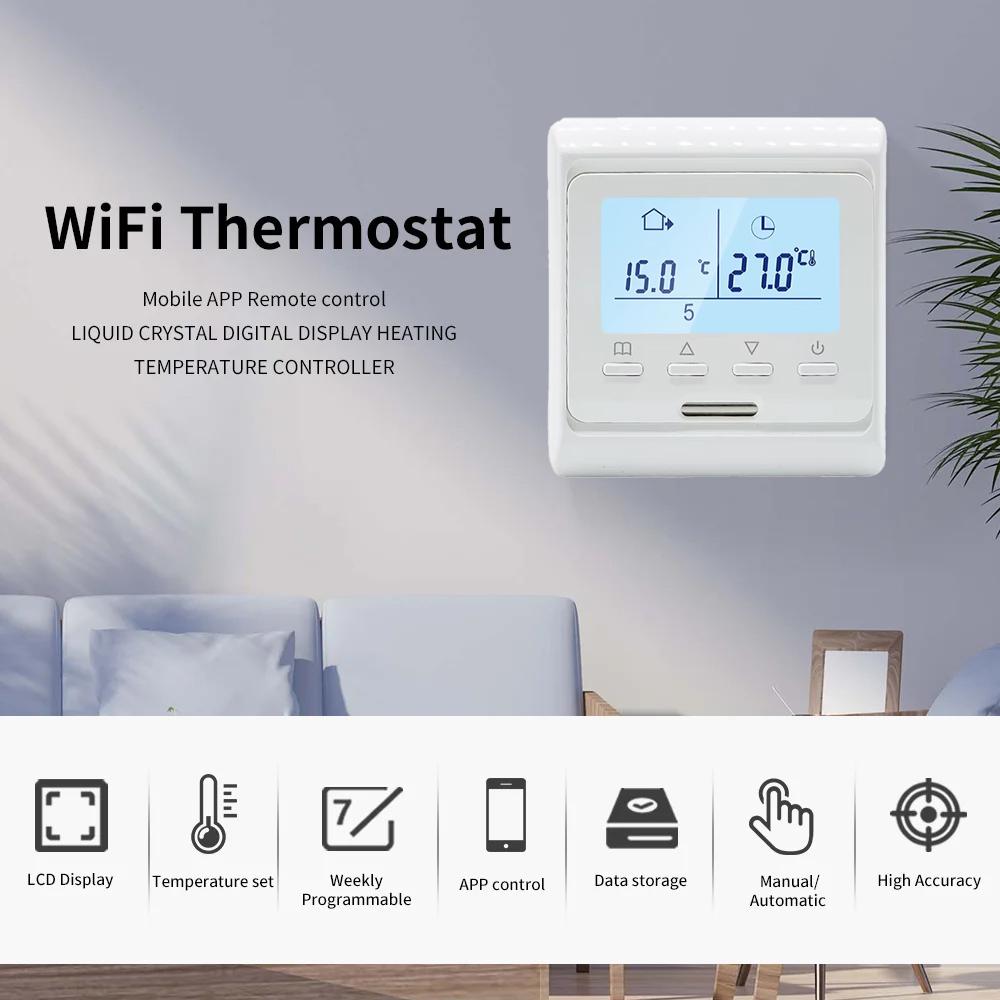 M6 Tuya WiFi Smart Thermostat for Electric Floor Heating Water/Gas Boiler Temperature Remote Controller with Google Home & Alexa