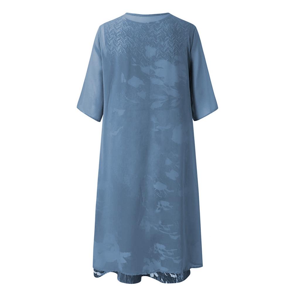 Женская майка без рукавов с принтом, шифоновый кардиган, комплект праздничного платья для женщин