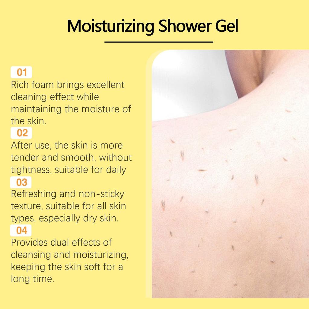 Rose Shower Gel Perfume Moisturizing Body Wash Lasting Care Skin Barrier Deep Moisturizing Clean Skin Mild Fresh Perfume Body Wash 300ML