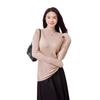 Silk-containing Wool Sweater Women's Early Autumn New Semi-turtleneck Knitted Sweater Sweater with Waffle Backing Top