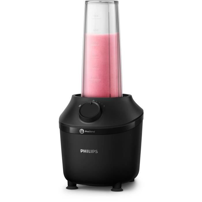 Blender mixeur - PHILIPS - HR2041/41 - Série 3000 avec gourde - 450W -1.9L - Noir