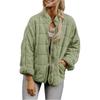 Women's Autumn and Winter Solid Color Standing Collar Single Breasted Jacket Loose and Comfortable Casual Outerwear