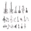 21Pcs/Set Vintage Alloy Guitar Musical Note Charms Pendant Diy Jewelry Findings