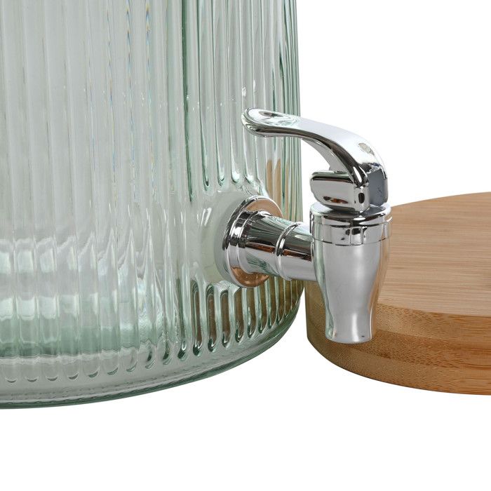 Distributeur de boisson en verre et bambou 5.5L