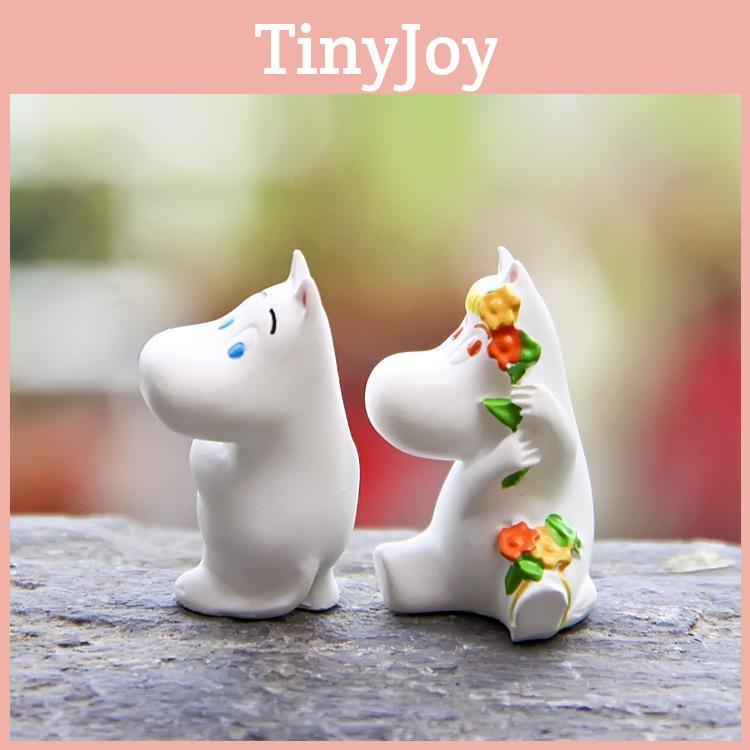 Resin Moomin Hippo Mini Garden Decoration With Rustic Style For Gift Exchange And Office Use