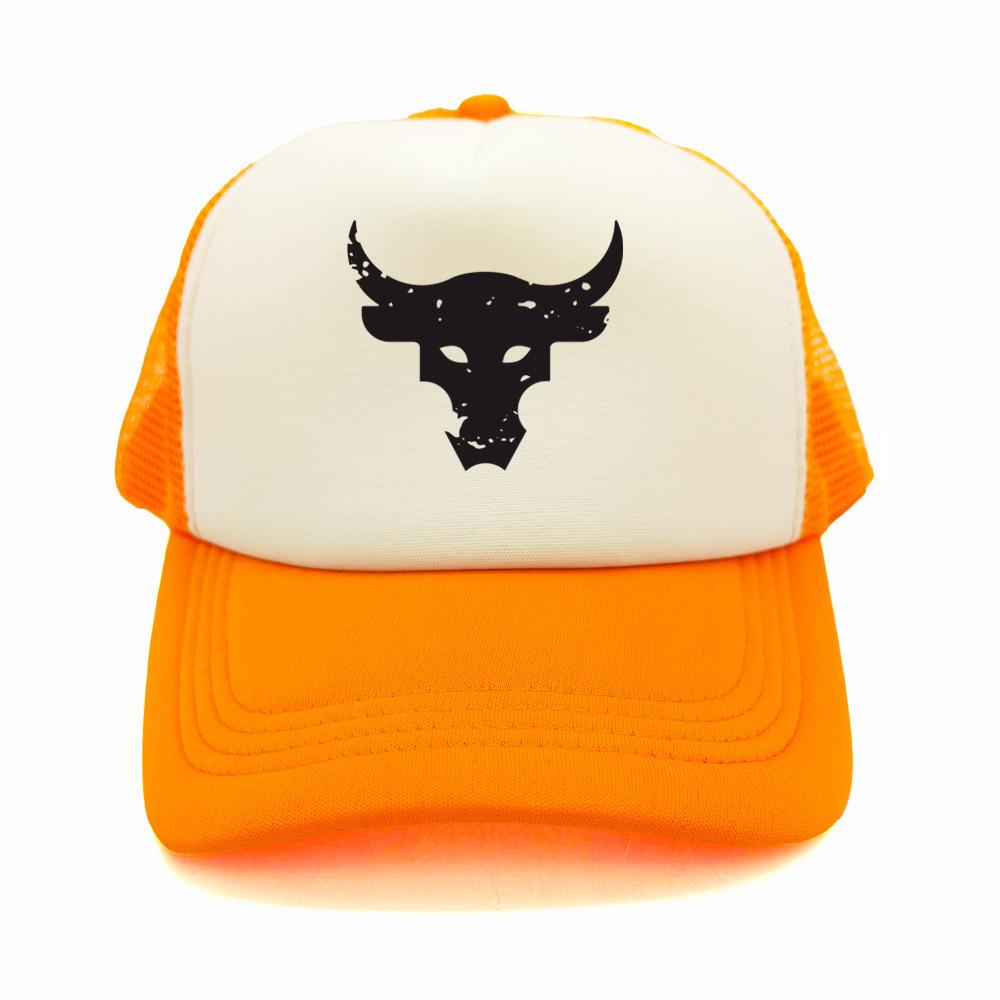 Dwayne Johnson Brahma Bull Tattoo Trucker Cap Unisex Baseball Caps Cool Summer Mesh Net Dwayne Johnson Hat Snapback Hats MZ