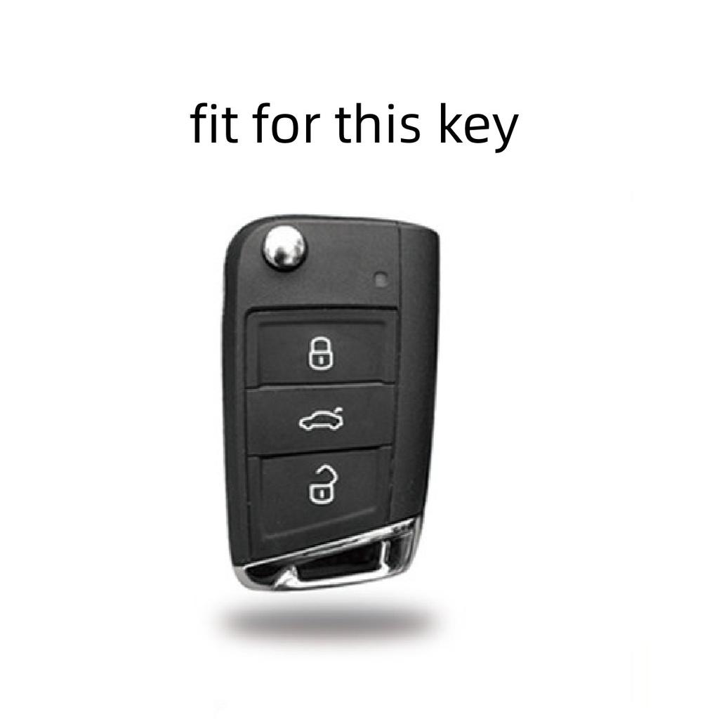 Чехол-кейс из углеродного волокна T-Carbon для автомобильного ключа Volkswagen Vw Polo Golf 7 Tiguan Passat Skoda Octavia Kodiaq Karoq Seat Ateca Leon