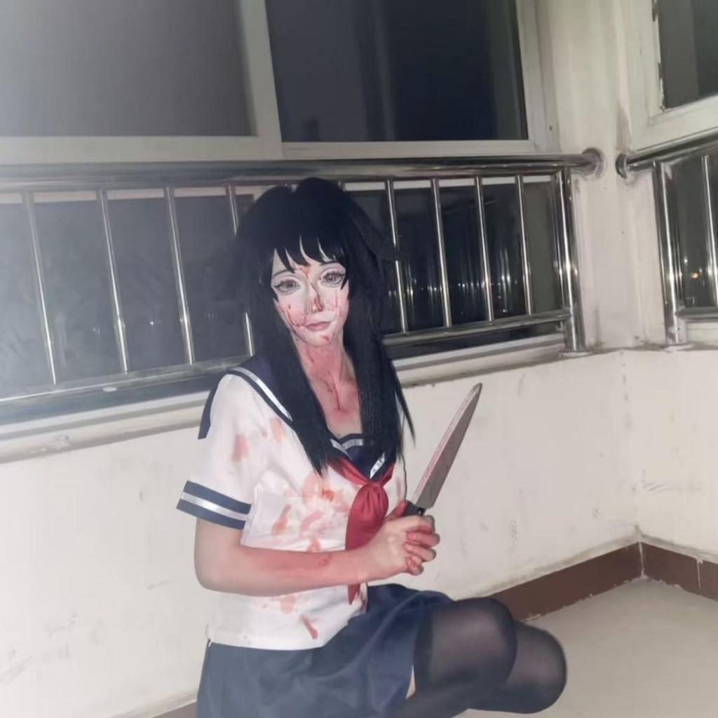 1. Костюм для косплея по игре Yandere Simulator Аяно Аиши Yandere Chan Школьная форма матроски JK Полный комплект для Хэллоуина Comic Con