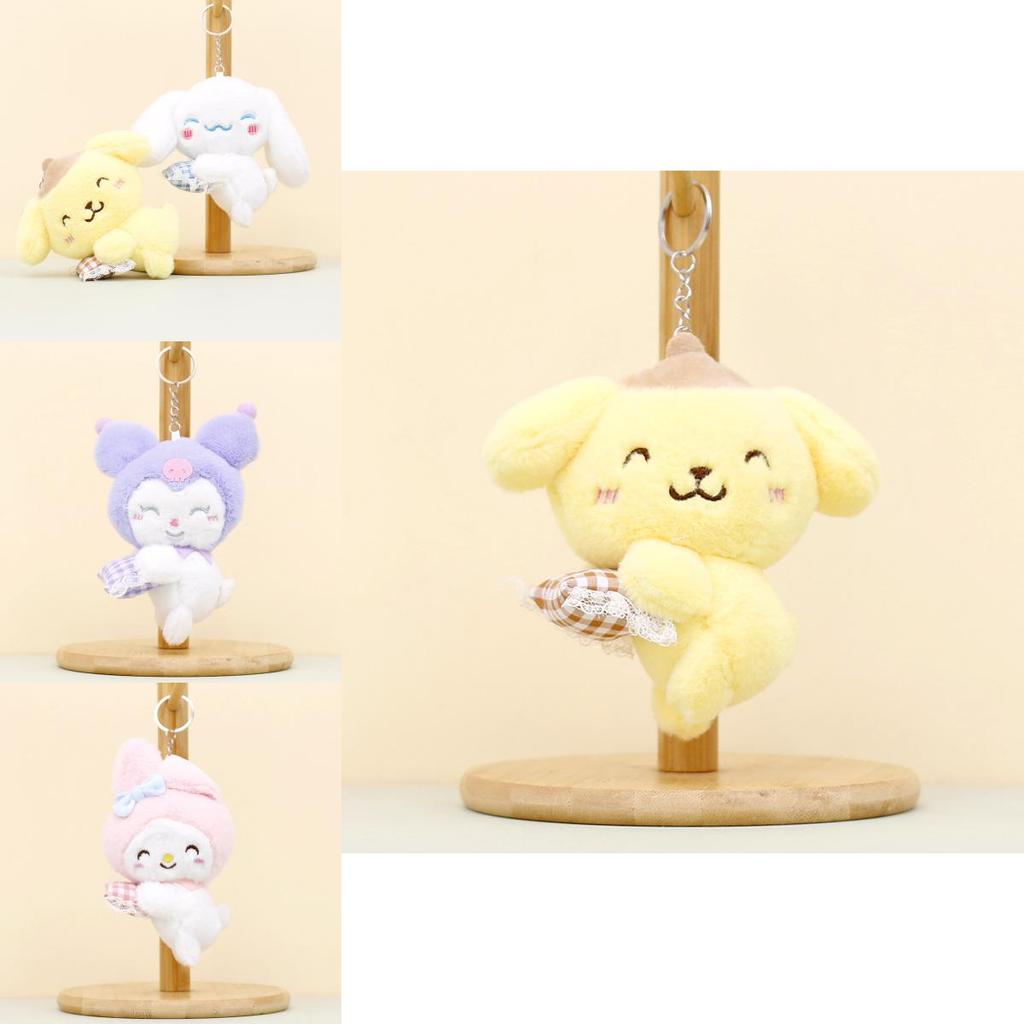 Cute Sanrio Plush Keychain With My Melody And Kuromi Stuffed Animal Dolls