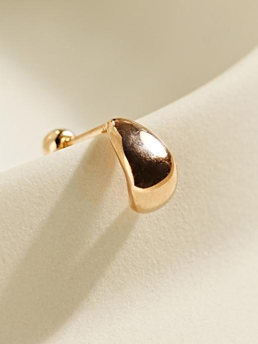 Minimalpiercing 14K Bold Kidney Bean Piercing Earrings
