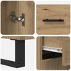 Highboard with Drawers 2 pcs Artisan Oak Wood Based Material