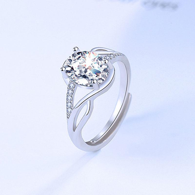 925 Sterling Silver Ruby Ring for Women Wedding Fashion Jewelry