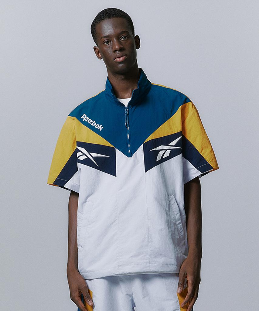 Reebok Анорак с коротким рукавом Twin Vector - Зеленый