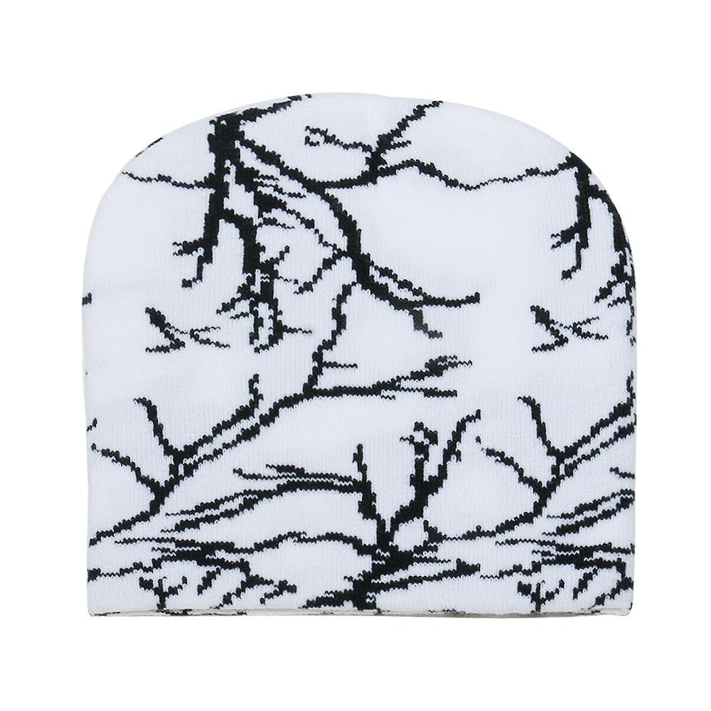 Beanie autumn and winter wool hat rose sunflower flower jacquard knitted hat pullover hat women