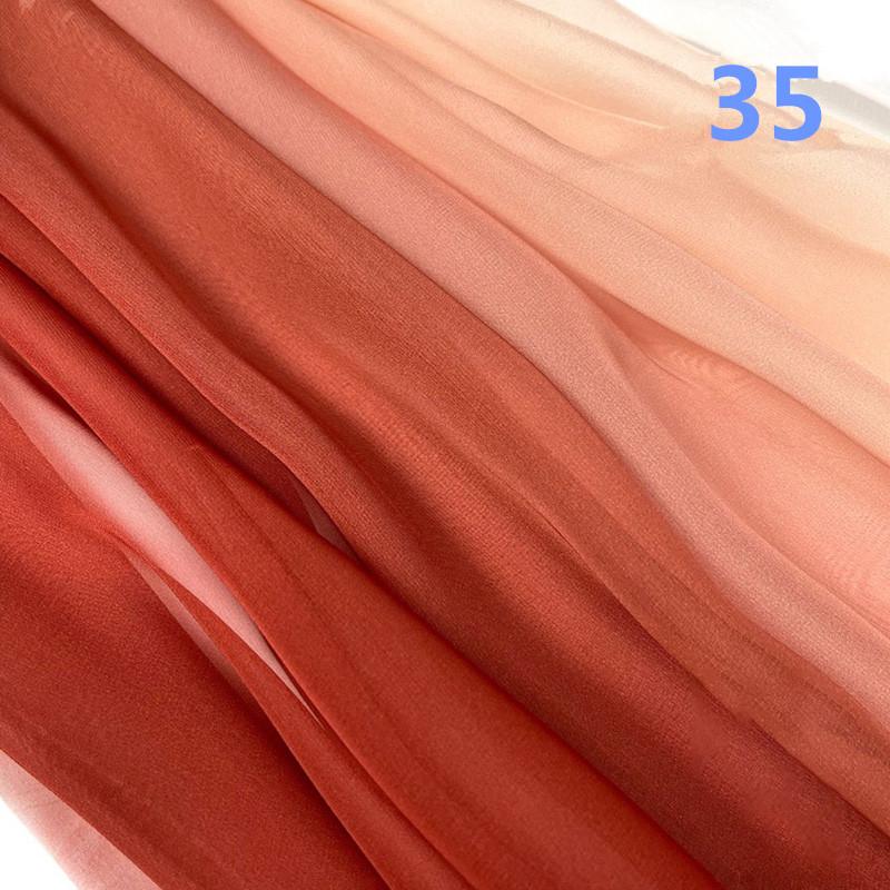 2M Ткань шифон градиентного цвета радуги в древнем стиле 30D органза тюль для DIY ханьфу свадебного платья сценического декора