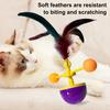 Interactive Cat Feather Toy Self Play Tumbler Toy with Feather And Ball Kitten Exercise Toy for Bored Indoor Adult Cats