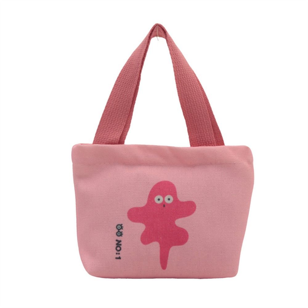 Cartoon Mini Canvas Bag Korean Style Small Bags Women's Handbag Hand Snack Bag Lunch Bag