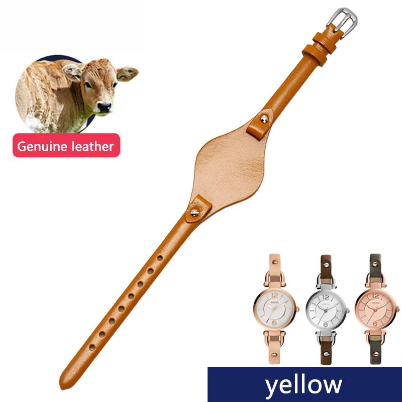 ОДИН Высококачественный ремешок для часов 8 мм Специальный для Fossil ES4119 ES4000 ES3148 ES3077 ES2830 ES3262 3060 Женский браслет для часов Женский ремешокMN