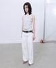 LCDC™ Frayed Line Detail Pants (White)
