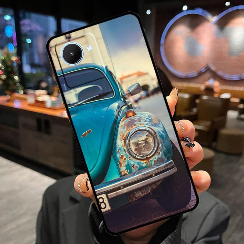 Classic Vintage Old Retro Car Case For Realme 13 Pro Plus 12 11 14 15 GT6 GT7 Pro C15 C35 C53 C55 C61 C63 C65 C67 C71 C75