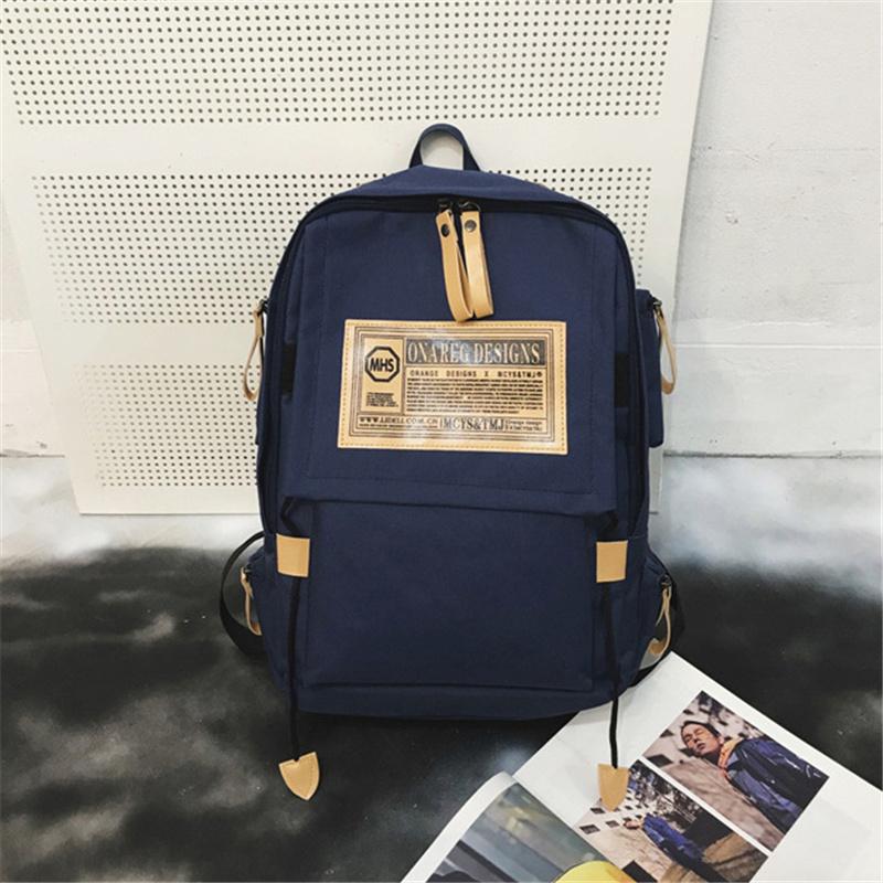 Рюкзак для средней школы, простой школьный рюкзак из хлопка и холста, прочная дорожная сумка для мальчиков и девочек