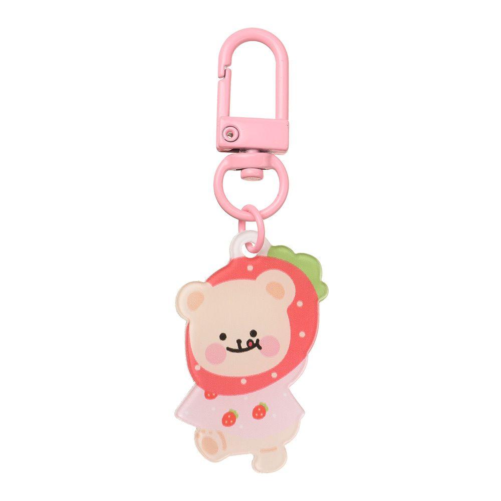 Fashion Jewelry Acrylic Phone Chain Bag Pendant Rabbit Cat Bear Keyring Keychains
