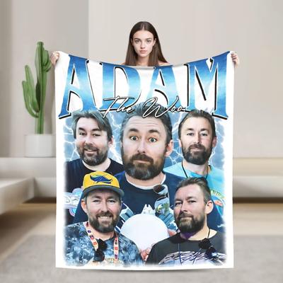 Super Soft Adam The Woo Memory 19742025 Throw Blanket Premium Flannel Bed Blanket Cozy Warm Blankets All Season Use