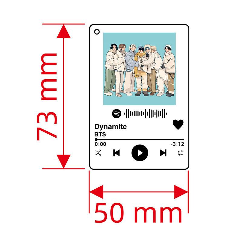 BTS Брелок-музыкальный плеер, Брелок Bangtan Boys с групповым фото, Подвеска на сумку в стиле K-pop песен для фанатов ARMY