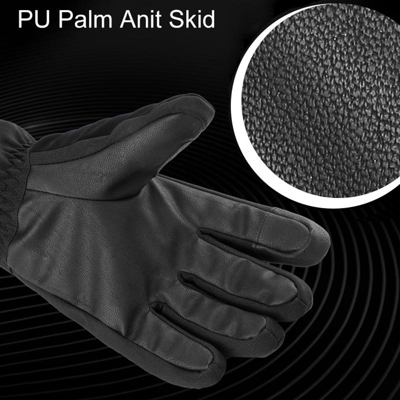 Черные -30 зимние теплые лыжные перчатки водонепроницаемые мужские и женские перчатки для сноуборда перчатки для снегоходов мотоциклетные варежки с сенсорным экраном на запястье