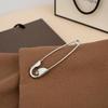Creative Safety Pin Metal Hair Claw Clip Large Barrette for Thick Hair Girls Daily Fashion Hairstyle Accessory