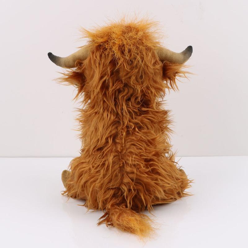27 см Kawaii моделирование хайлендская корова животное плюшевая кукла мягкая кремовая плюшевая игрушка для крупного рогатого скота Kyloe плюшевый подарок для детей