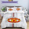 3pcs Duvet Cover Set (1*Duvet Cover + 2*Pillowcase, Without Core),Manchester United F.C Print Bedding Set, Bedroom Decor, All‑Season, Birthday Gift