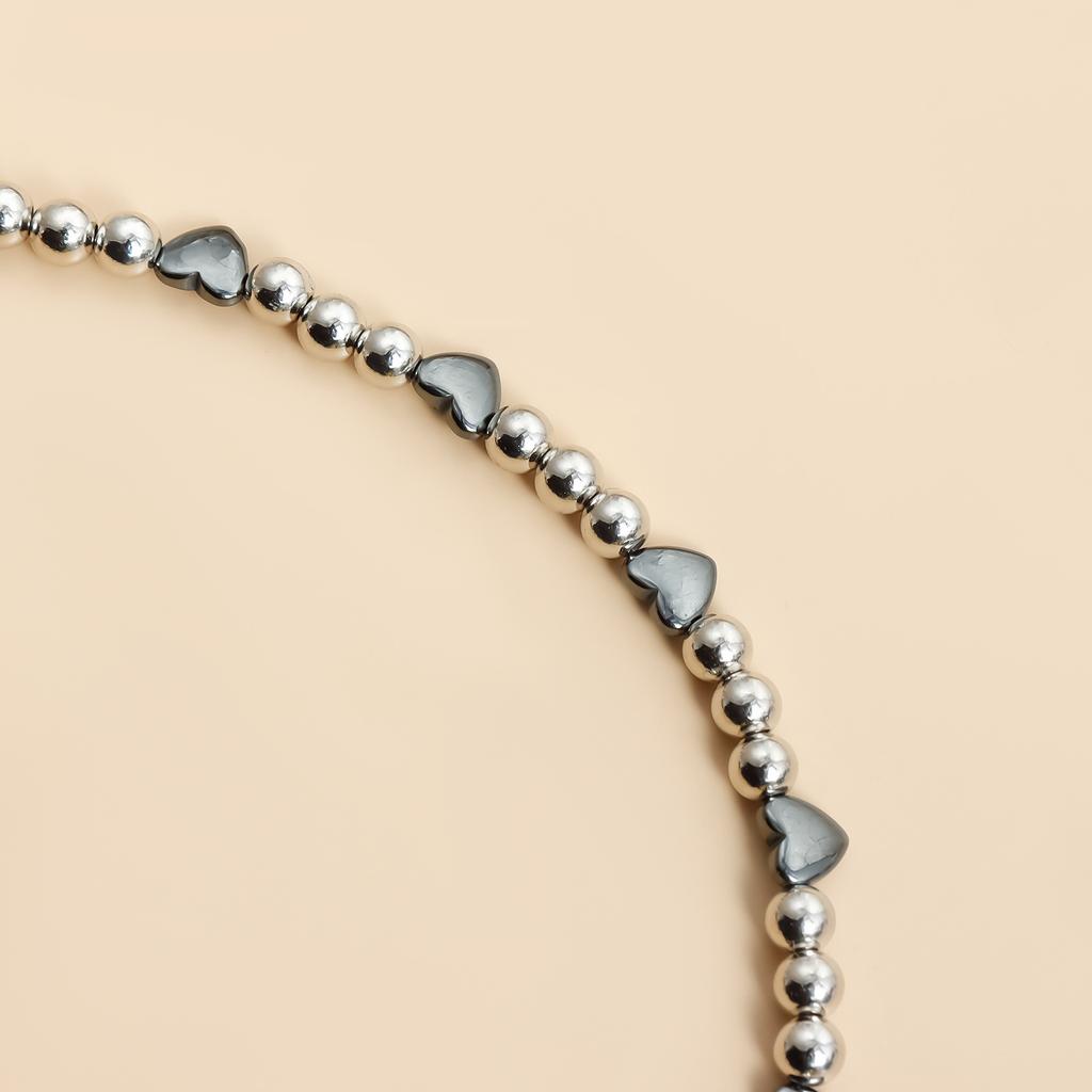 Y2K Heart Beaded Pendant Choker Necklace for Women Punk Crystal Gothic Female Party Jewelry Accessories