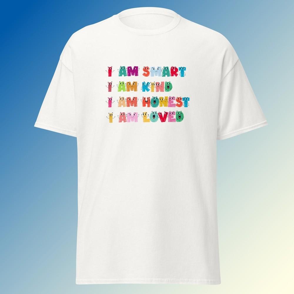 I Am Loved Statement Affirmation T-Shirt Positive Vibes Inspirational Motivat#26
