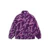 Li Ning X Disney Letter Print Fleece Warm Strawberry Bear Embroidered Stand Collar Jacket Unisex Jacket Purple Lotus-Purple AFDRA16-4