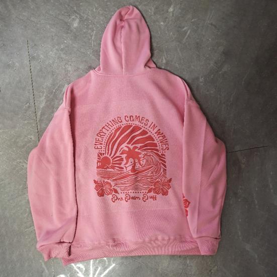 Осень-зима женская толстовка с длинными рукавами толстая однотонная эластичная манжета с рисунком заката с наклонным плечом свободная верхняя часть с накладным карманом с капюшоном