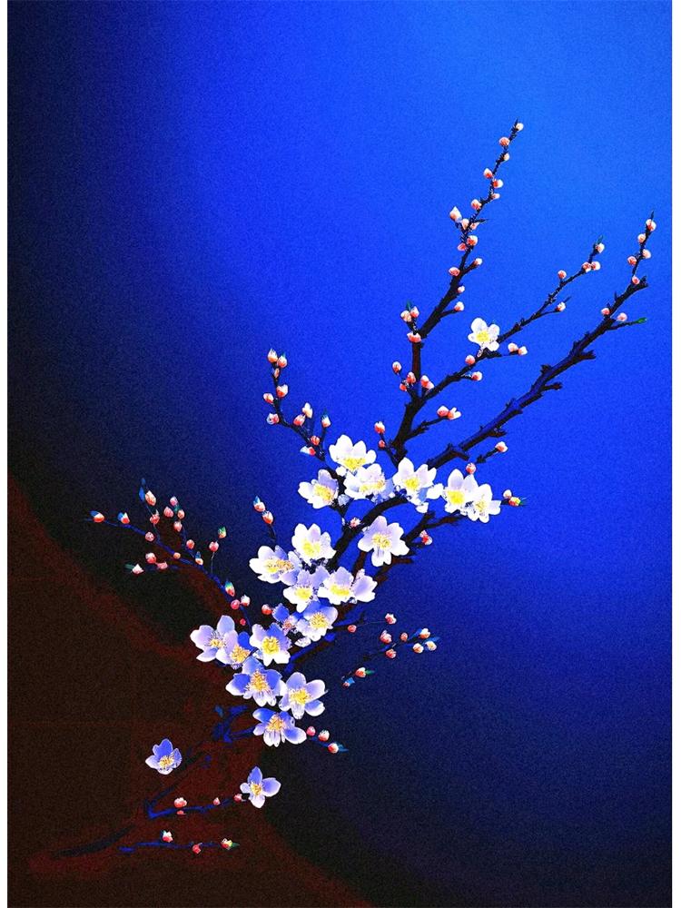 Алмазная картина мозаика цветы серия Rhine Blue One Plum Blossom 5D DIY вышивка крестом украшение для дома