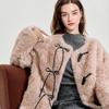 Sancai Women's 2025 Winter Faux Fur Toggle Coat