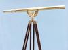 Brass Anchormaster Telescope: 39" Nautical Decor with Wooden Tripod