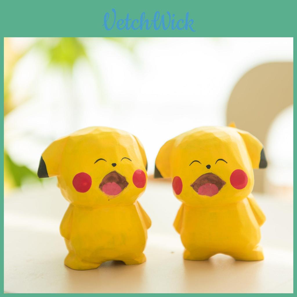 Pikachu Wooden Sculpture With Modern Minimalist Style For Desk Decor And Special Occasions