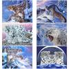 DIY 5D Diamond Painting Snow Leopards Diamond Art Embroidery Scenery Animal Cross Stitch Full Round Drill Home Decor Gift