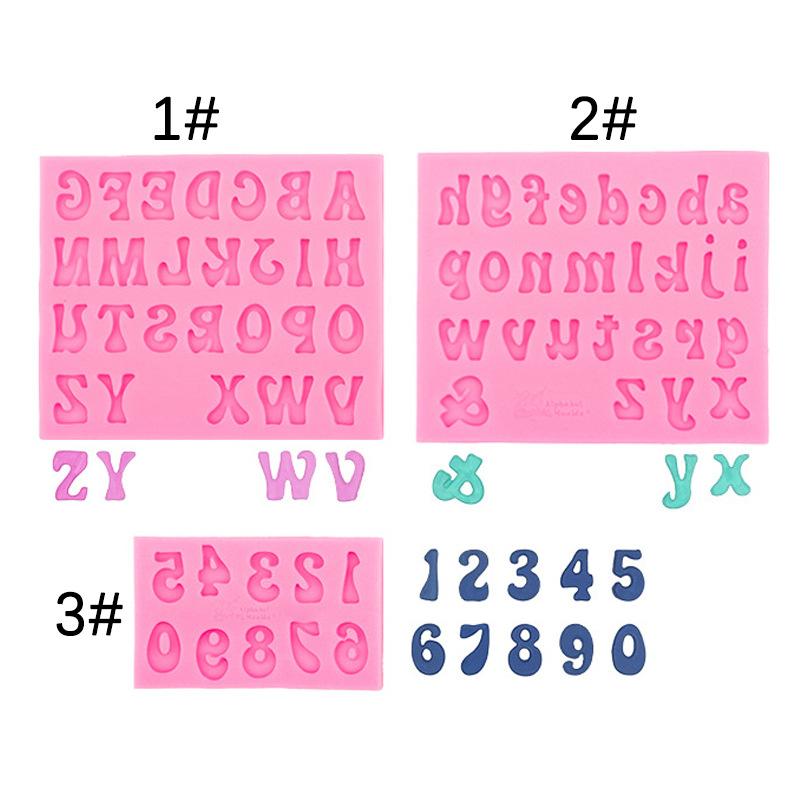 1Pcs Alphabet Letter Number Silicone Sugarcraft Mold Cupcake Chocolate Fondant Cake Decorating Tools