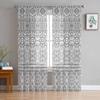 Watercolor Bohemian Style Ethnic Style Batik Tribal Art Voile Sheer Curtains Living Room Window Tulle Bedroom Drapes Home Decor